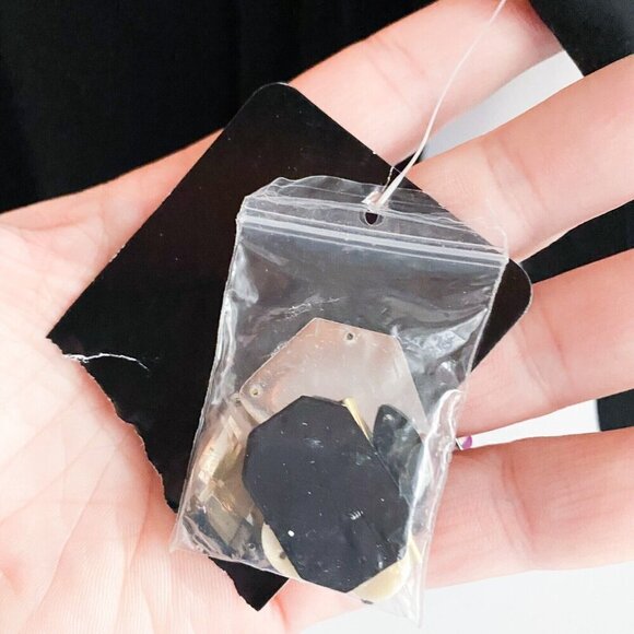 Zara Black Beaded embellished Chiffon Blouse M - Picture 5 of 6